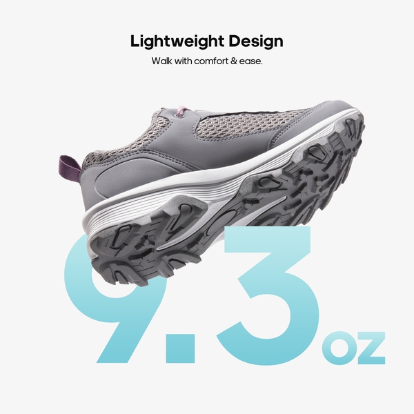 Women's Lightweight Breathable Mesh Hiking Shoes - DARK GREY - 2